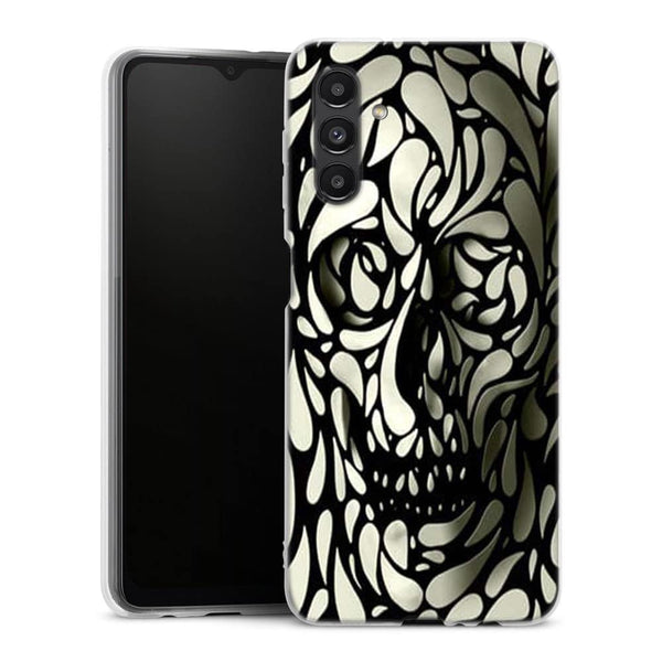 Coque A04S Skull White Black